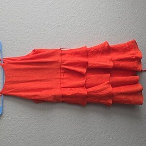 Elegant Orange Midi Dress